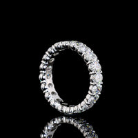 Platinum Oval Cut Lab Diamond Eternity Band - 5.94 Carat Total Weight, 40 Stones E-F VS - Covaloro Fine Jewelry