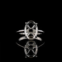 Platinum Oval Cut Solitaire Ring with IGI Certified 3.04 Carat Lab-Grown Diamond - E-F Color, VVS1 Clarity - Covaloro Fine Jewelry