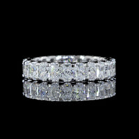 Platinum Radiant Cut Lab Diamond Eternity Band - 2.57 Carat Total Weight, U-Prong Setting, E-F VS1 Clarity - Covaloro Fine Jewelry