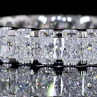 Platinum Radiant Cut Lab Diamond Eternity Band - 2.57 Carat Total Weight, U-Prong Setting, E-F VS1 Clarity - Covaloro Fine Jewelry