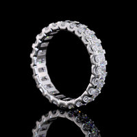 Platinum Radiant Cut Lab Diamond Eternity Band - 2.57 Carat Total Weight, U-Prong Setting, E-F VS1 Clarity - Covaloro Fine Jewelry