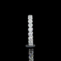 Platinum Round Brilliant Cut Lab Diamond Eternity Band - 1.62 Carats Total Weight, 21 Stones, E-F Color VS1 Clarity - Covaloro Fine Jewelry