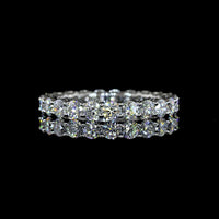 Platinum Round Cut Lab Diamond Eternity Band - 1.83 Carats Total, 23 Stones with E-F Color & VS Clarity - Covaloro Fine Jewelry
