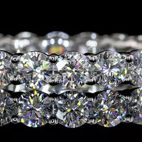 Platinum Round Cut Lab Diamond Eternity Band - 1.83 Carats Total, 23 Stones with E-F Color & VS Clarity - Covaloro Fine Jewelry