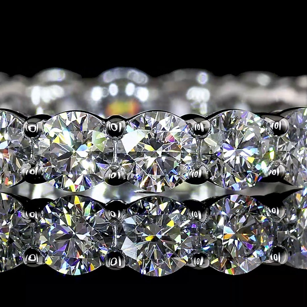 Platinum Round Cut Lab Diamond Eternity Band - 1.83 Carats Total, 23 Stones with E-F Color & VS Clarity - Covaloro Fine Jewelry