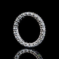 Platinum Round Cut Lab Diamond Eternity Band - 1.83 Carats Total, 23 Stones with E-F Color & VS Clarity - Covaloro Fine Jewelry