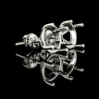 Platinum Round Cut Lab Diamond Stud Earrings - 6.06 Carat Total Weight, E VVS1 and E VS2 Clarity with GIA Certification - Covaloro Fine Jewelry