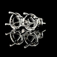 Platinum Round Cut Lab Diamond Stud Earrings - 6.06 Carat Total Weight, E VVS1 and E VS2 Clarity with GIA Certification - Covaloro Fine Jewelry