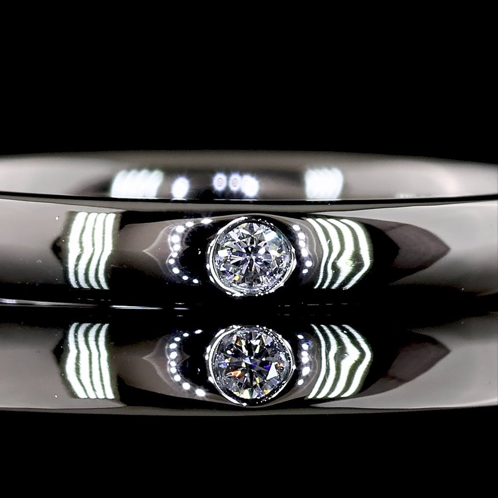 Platinum Round Shape Eternity Band with 8 Flush Set Lab-Grown Brilliant Cut Diamonds - 0.18 Carats Total Diamond Weight (E-F Color, VS Clarity) - Covaloro Fine Jewelry