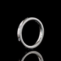 Platinum Round Shape Eternity Band with 8 Flush Set Lab-Grown Brilliant Cut Diamonds - 0.18 Carats Total Diamond Weight (E-F Color, VS Clarity) - Covaloro Fine Jewelry