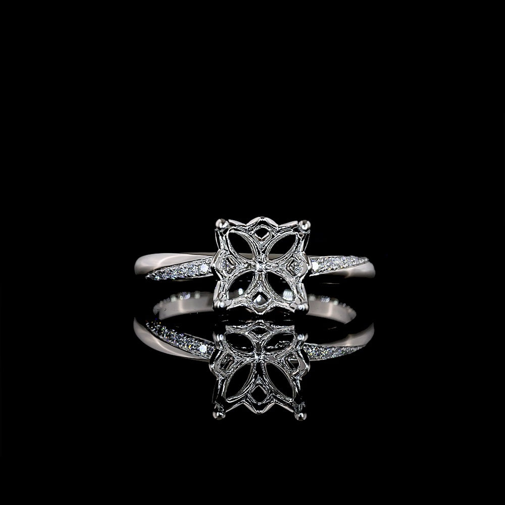 Platinum Solitaire Ring with 2.09 Carat D VVS2 Round Brilliant Lab Diamond and 0.08 Carat Diamond Accent Shank - GIA Certified - Covaloro Fine Jewelry