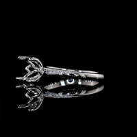 Platinum Solitaire Ring with 2.09 Carat D VVS2 Round Brilliant Lab Diamond and 0.08 Carat Diamond Accent Shank - GIA Certified - Covaloro Fine Jewelry