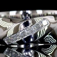 Platinum Special Eternity Band with 0.13 Carat Flush Set Princess Cut Lab Diamonds - E-F Color, VS Clarity - Covaloro Fine Jewelry