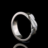 Platinum Special Eternity Band with 0.13 Carat Flush Set Princess Cut Lab Diamonds - E-F Color, VS Clarity - Covaloro Fine Jewelry