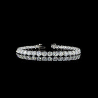 Platinum Tennis Bracelet with 36 Brilliant Cut Round Lab Grown Diamonds - 15.14 Carat Total Weight, F Color VS2 Clarity - Covaloro Fine Jewelry
