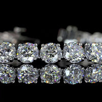 Platinum Tennis Bracelet with 36 Brilliant Cut Round Lab Grown Diamonds - 15.14 Carat Total Weight, F Color VS2 Clarity - Covaloro Fine Jewelry