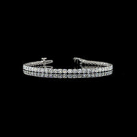 Platinum Tennis Bracelet with 4.9 Carats Round Brilliant Lab-Grown Diamonds - E-F Color, VS Clarity, 55 Stones in Secure Prong Setting - Covaloro Fine Jewelry