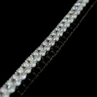 Platinum Tennis Bracelet with 42 Prong-Set Round Lab Diamonds - 8.71 Carat Total Weight, E-F Color VS Clarity - Covaloro Fine Jewelry