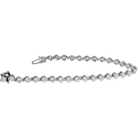 Platinum Tennis Bracelet with Round Brilliant Cut Diamonds - 7.85 Carats Total Diamond Weight