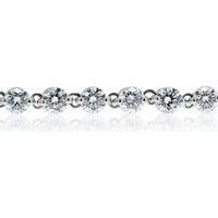 Platinum Tennis Bracelet with Round Brilliant Cut Diamonds - 7.85 Carats Total Diamond Weight
