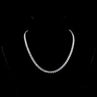 Platinum Tennis Necklace with 91 Round Brilliant Cut Lab Diamonds - 28.33 Carat Total Weight, E-F Color & VS1 Clarity - Covaloro Fine Jewelry