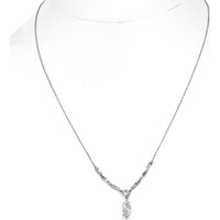Platinum Tiffany & Co. Marquise Drop Necklace with 1.50 Carats Diamond