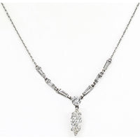 Platinum Tiffany & Co. Marquise Drop Necklace with 1.50 Carats Diamond