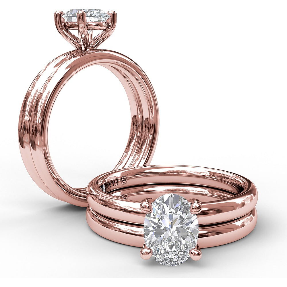 Polished Round Profile Diamond Wedding Band to Match Engagement Ring Style S3047 by Fana