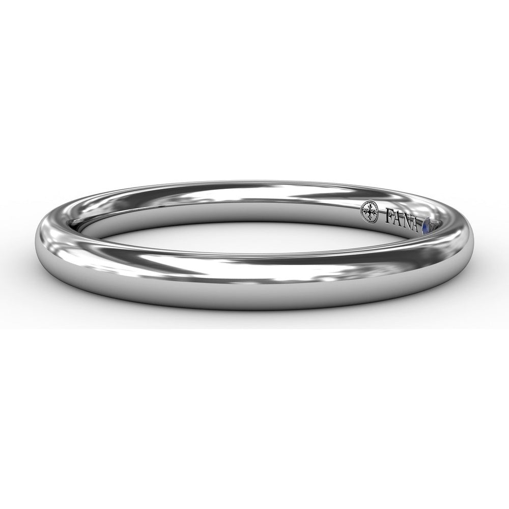 Polished Rounded Profile Diamond Wedding Band to Match Engagement Ring Style S3224 by Fana