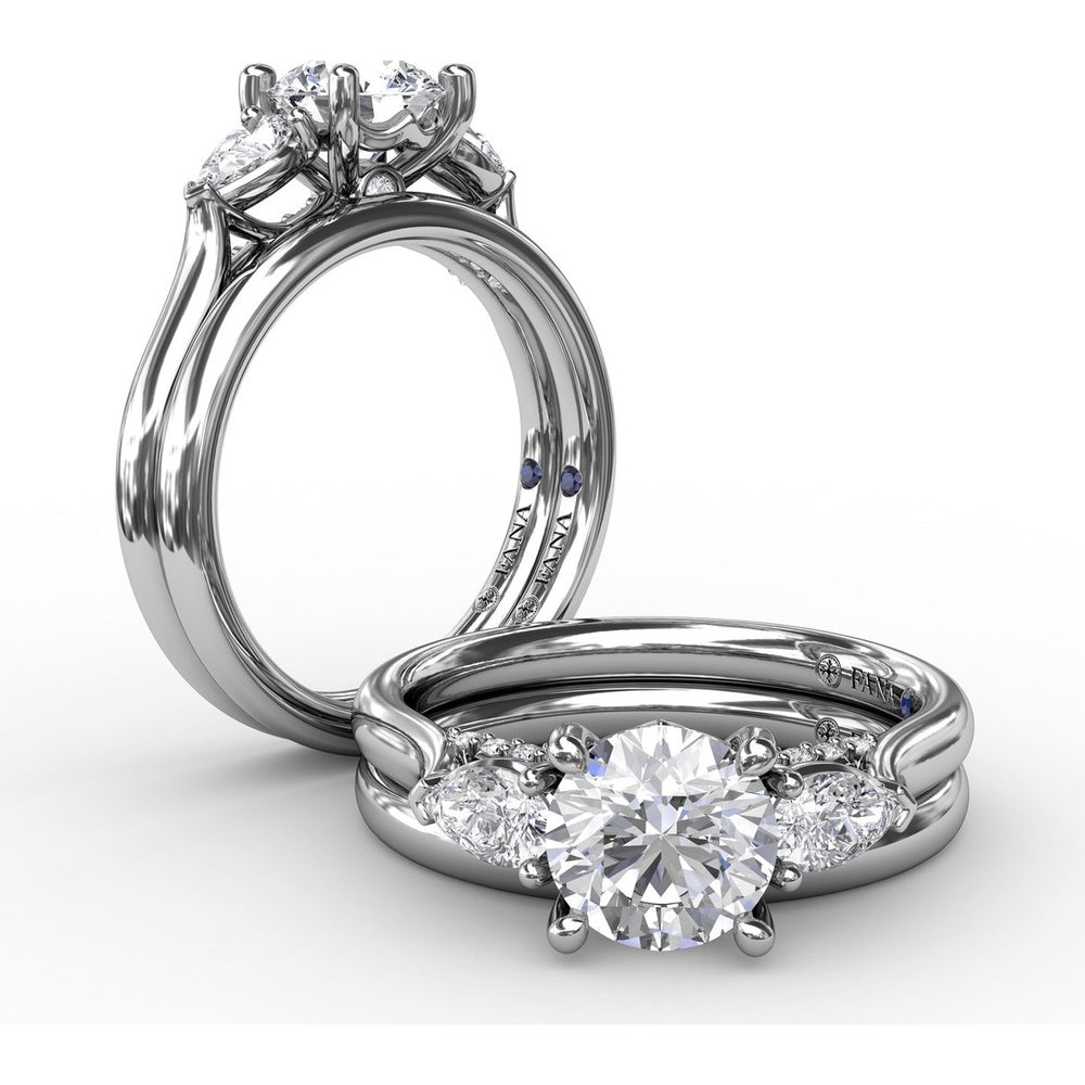 Polished Rounded Profile Diamond Wedding Band to Match Engagement Ring Style S3224 by Fana