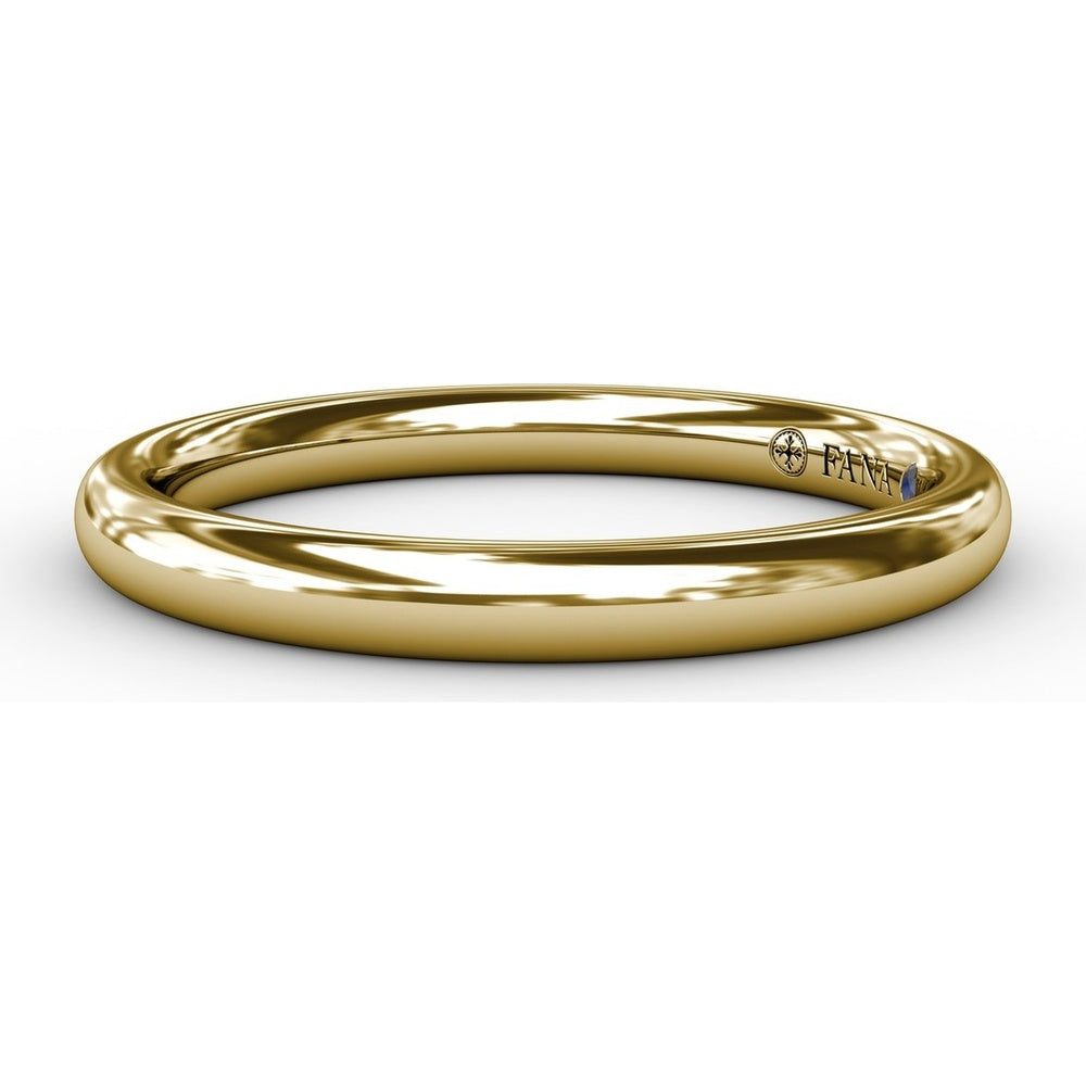 Polished Rounded Profile Diamond Wedding Band to Match Engagement Ring Style S3224 by Fana