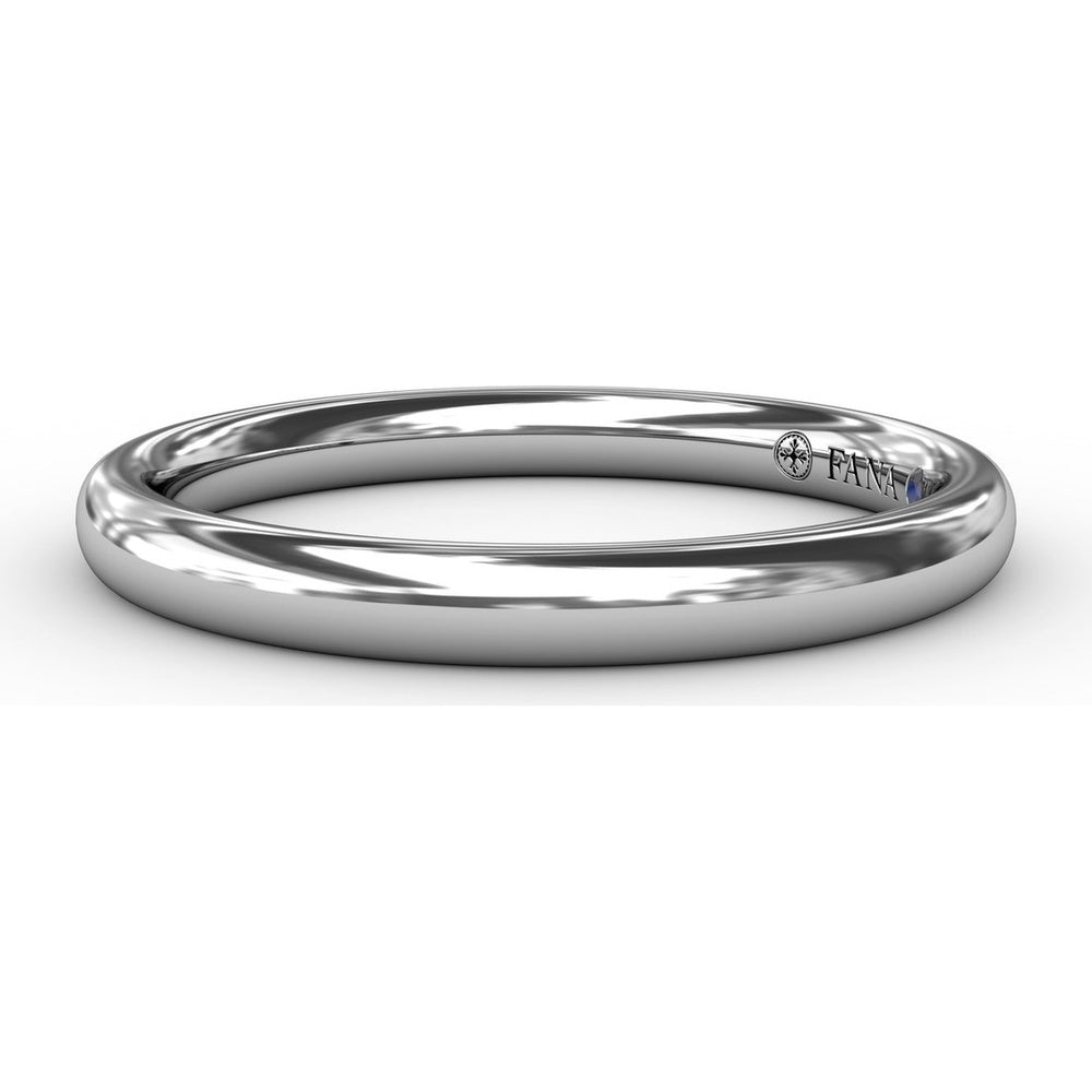 Polished Wedding Band with Domed Profile by Fana