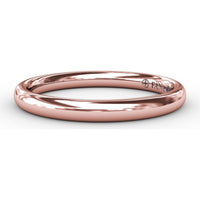 Polished Wedding Band with Domed Profile by Fana