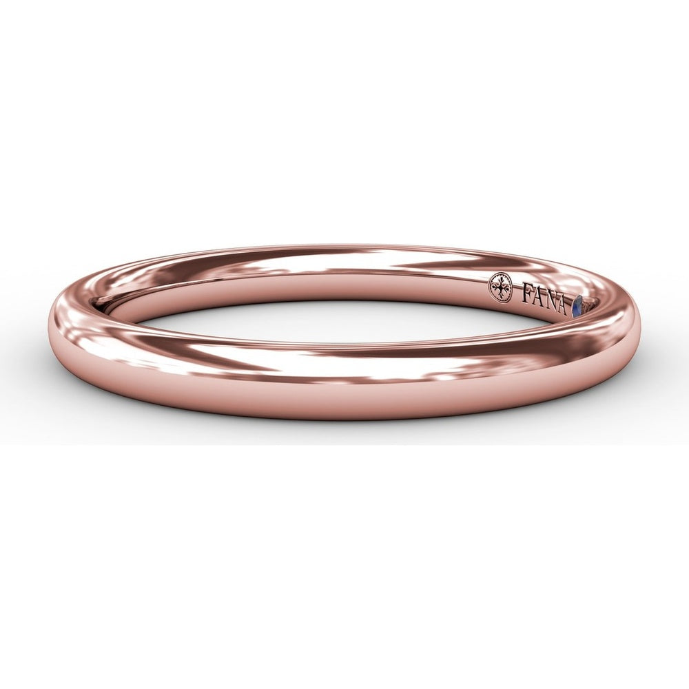 Polished Wedding Band with Domed Profile by Fana