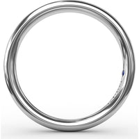 Polished Wedding Band with Domed Profile by Fana