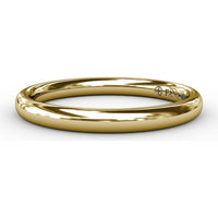 Polished Wedding Band with Domed Profile by Fana
