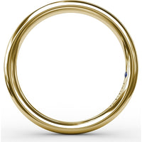Polished Wedding Band with Domed Profile by Fana
