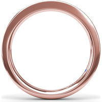Polished Wedding Band with Hidden Blue Gemstone for Engagement Ring Style S4375 by Fana