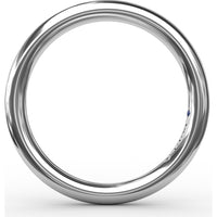 Polished Wedding Band with Round Profile Matching Engagement Ring Style S4013 by Fana
