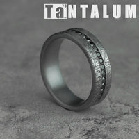 The Odessa Men's Wedding Band in Grey Tantalum - 7mm Width by Tantalum