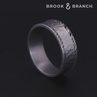 The Ledger Men's Wedding Band in Grey Tantalum - 8mm Width by Brook and Branch