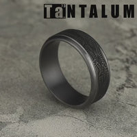 The Mamba Men's Wedding Band in Grey Tantalum - 8mm Width by Tantalum