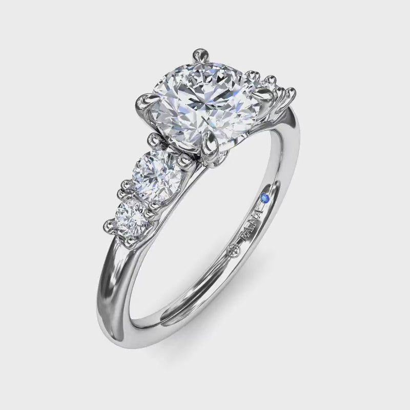 Fana - Strong and Striking Diamond Engagement Ring - S4080 - Available in 14K & 18K Gold (White, Yellow or Rose) and Platinum