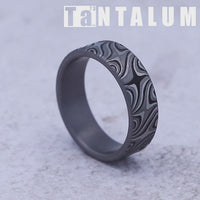 The Saturn Men's Wedding Band in Grey Tantalum - 7mm Width by Tantalum