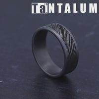 The Buck Men's Wedding Band in Grey Tantalum - 8mm Width by Tantalum