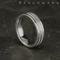 The Dominion Men's Wedding Band in 14K White Gold - 6.5mm Width by Benchmark