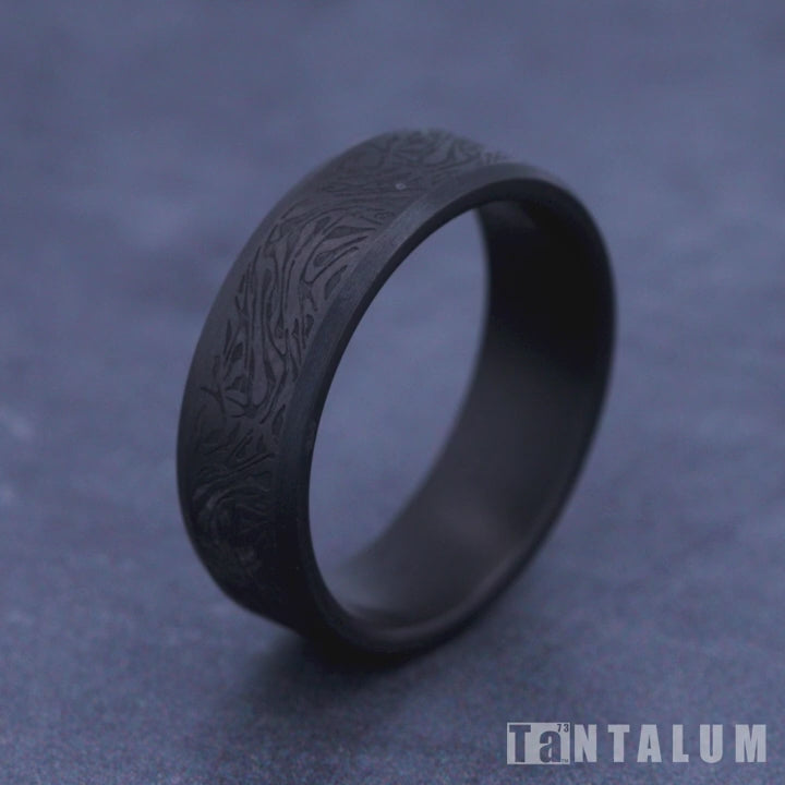 The Katana Men's Wedding Band in Tantalum - 7mm Width by Tantalum