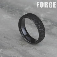 The Artemis Men's Wedding Band in Black Titanium - 6.5mm Width by Forge