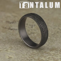 The Python Men's Wedding Band in Grey Tantalum - 6mm Width by Tantalum