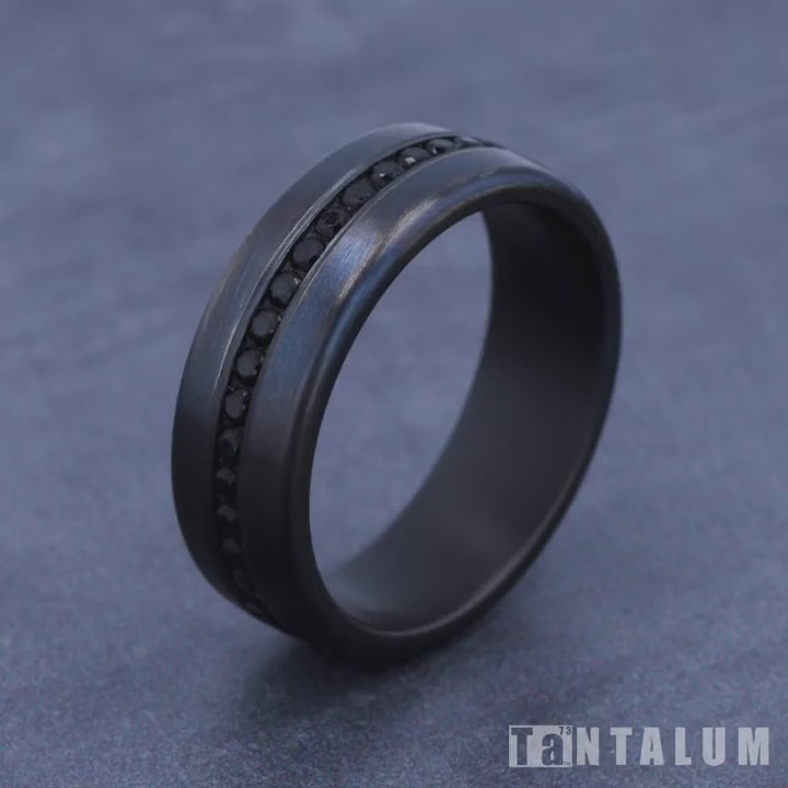 The Edison Men's Wedding Band in Tantalum - 7.5mm Width by Tantalum